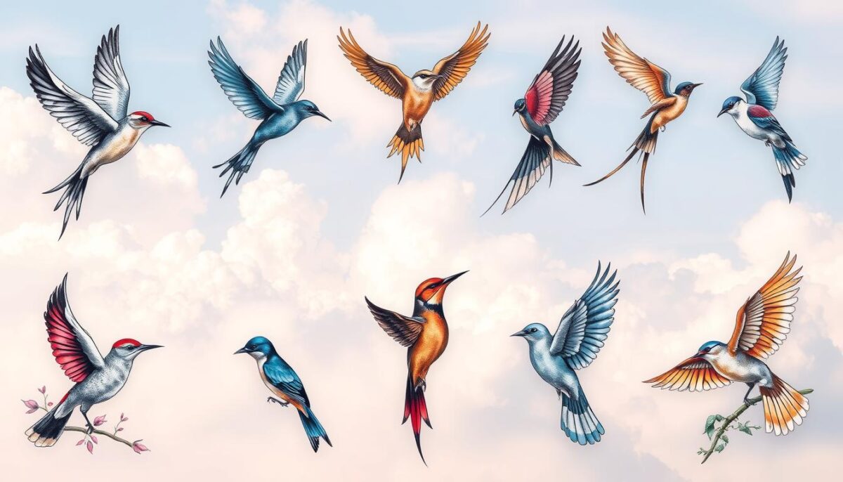 tatuagem de pássaros